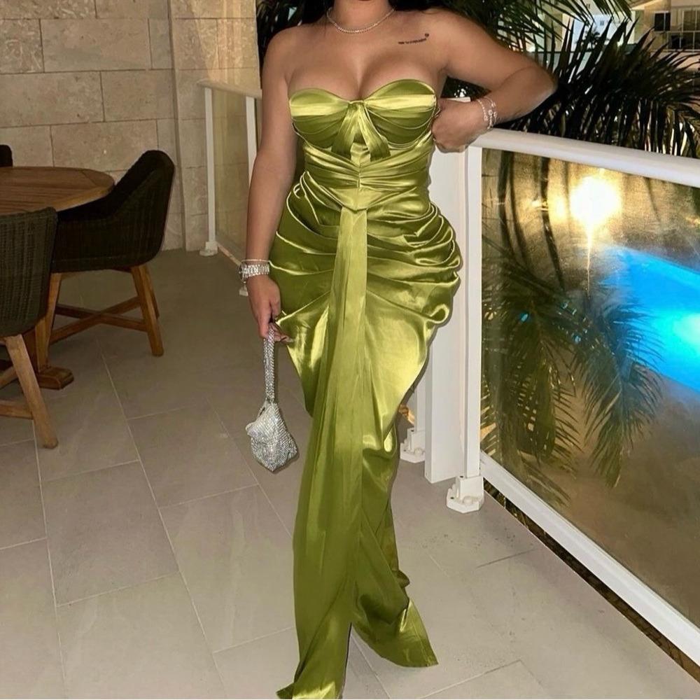 Olive green dress